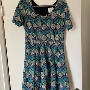 Anthropologie geometric pattern dress